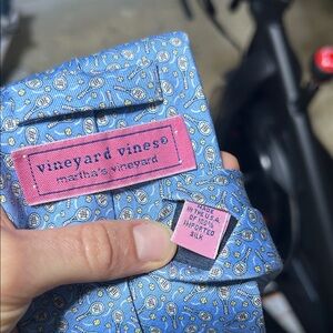 Vineyard Vines Blue Tennis Racket Silk Tie